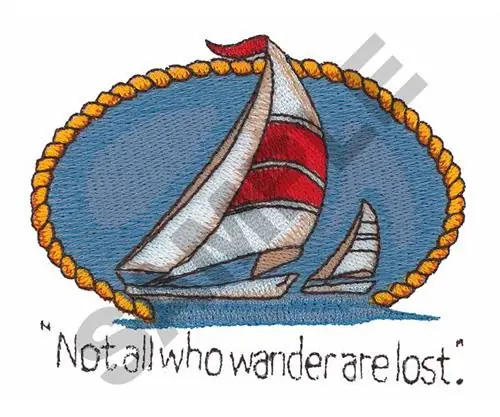 While Supplies Last TWO SAILBOATS Embroidery Design
