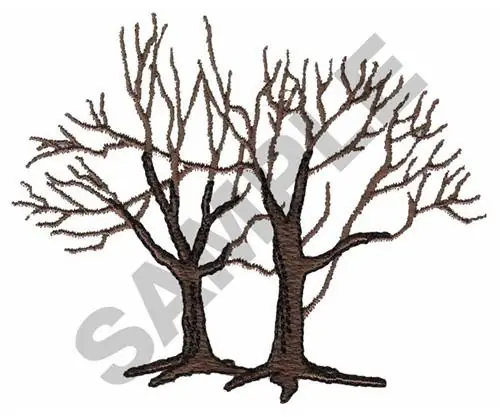 Winter Trees Embroidery Design Affordable