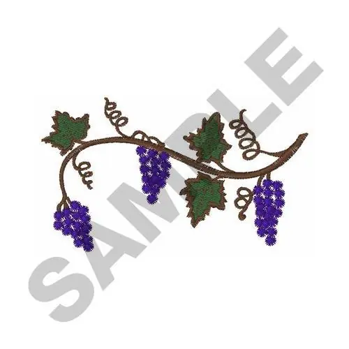 GRAPEVINE Embroidery Design Next Day Delivery