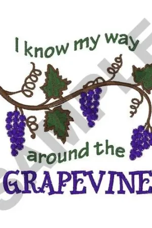 Affordable WAY AROUND THE GRAPEVINE Embroidery Design