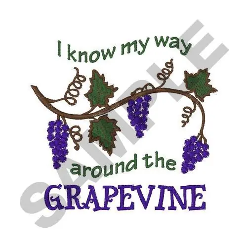 Affordable WAY AROUND THE GRAPEVINE Embroidery Design