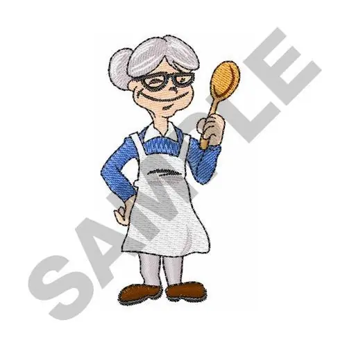 WOMAN COOK Embroidery Design Markdown