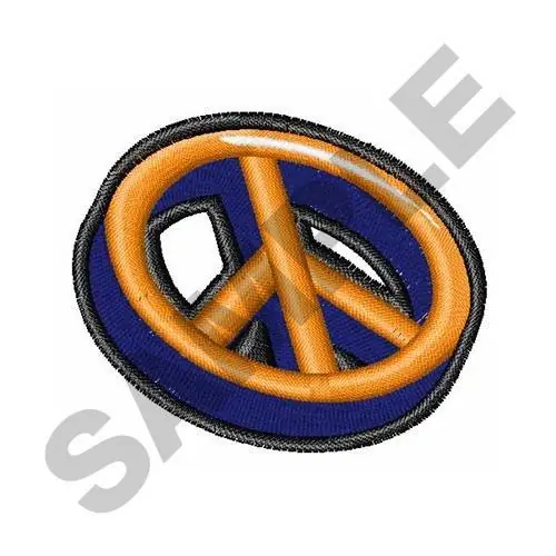 PEACE SYMBOL 3D Embroidery Design Buy Direct