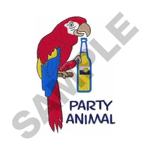 Popular PARTY ANIMAL Embroidery Design