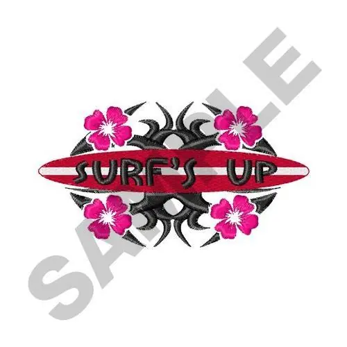 SURFS UP Embroidery Design Instant Buy