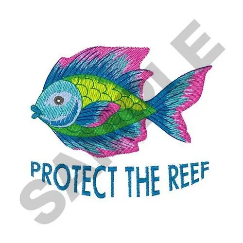 Markdown PROTECT THE REEF Embroidery Design