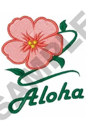 ALOHA Embroidery Design Popular