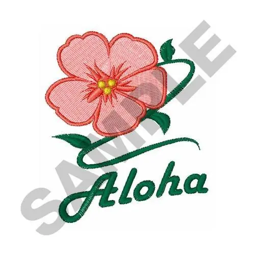ALOHA Embroidery Design Popular