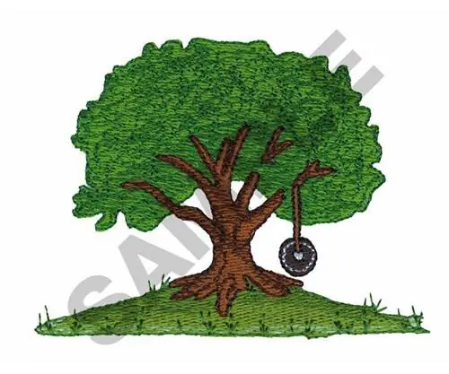 Bargain Tree With Swing Embroidery Design