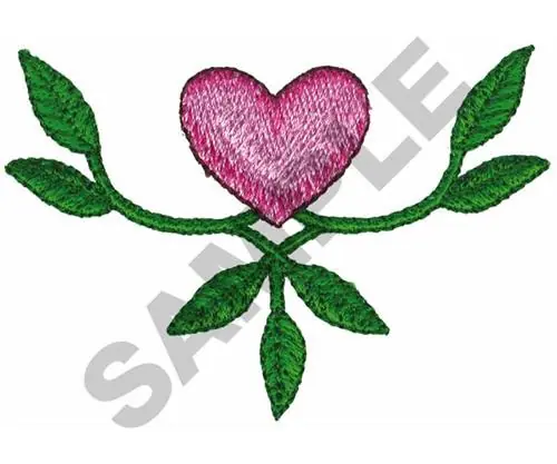 Fast Shipping Floral Heart Embroidery Design
