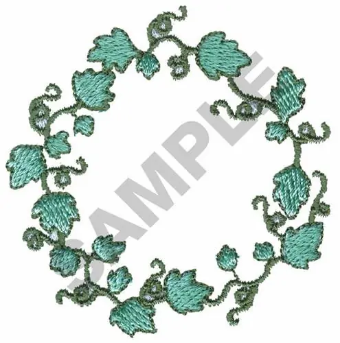Vine Wreath Embroidery Design Cheap