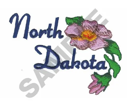 Special Offer North Dakota Embroidery Design