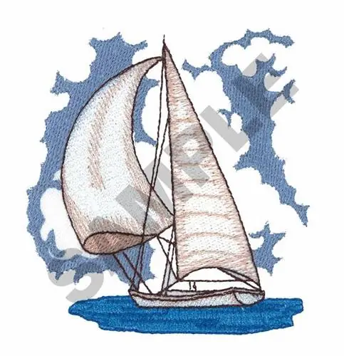 SAILBOAT Embroidery Design Limited Time
