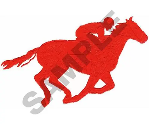 RACEHORSE & JOCKEY Embroidery Design Save Now