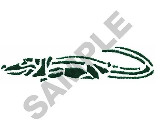 ALLIGATOR Embroidery Design Worldwide Shipping