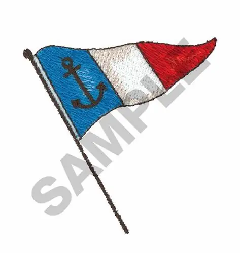 Markdown FLAG WITH AN ANCHOR Embroidery Design