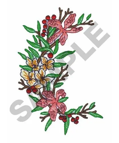 Worldwide Shipping FLORAL Embroidery Design