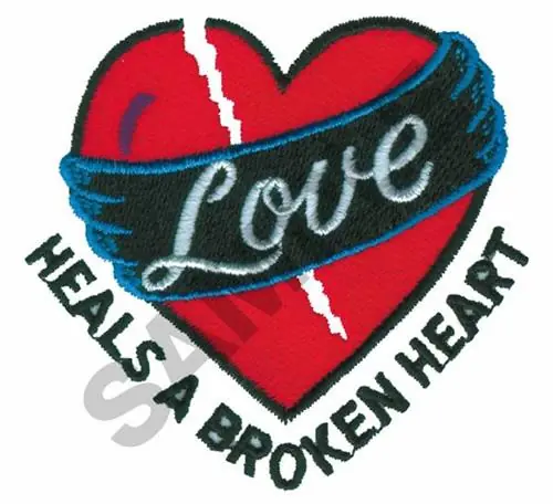 LOVE HEALS A BROKEN HEART Embroidery Design New Arrival