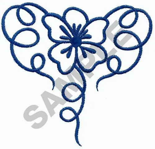 Buy Online CURLY FLOWER Embroidery Design