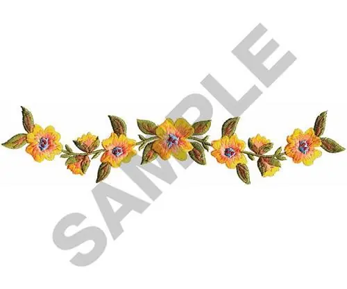 FLORAL BORDER Embroidery Design Free Returns