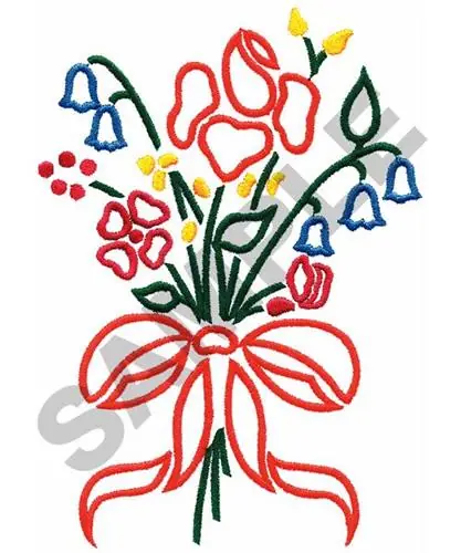 WILDFLOWER BOUQUET Embroidery Design Low Price