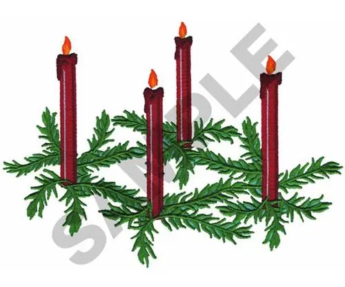 Seasonal Sale CHRISTMAS CANDLES Embroidery Design