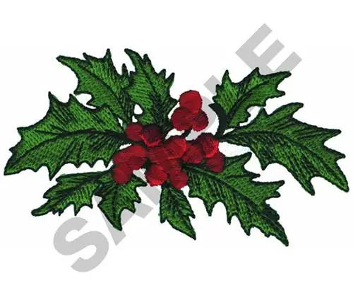 Must Have HOLLY AND BERRIES Embroidery Design