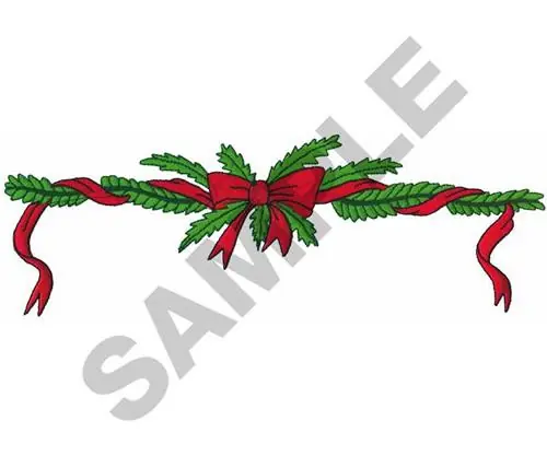Shop Now CHRISTMAS GARLAND BORDER Embroidery Design