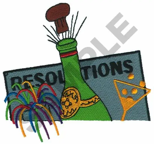 NEW YEARS POCKET TOPPER Embroidery Design Genuine