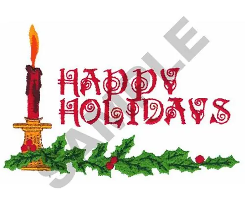 Brand New HAPPY HOLIDAYS Embroidery Design