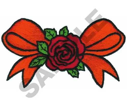 ROSE N BOW Embroidery Design Get Yours