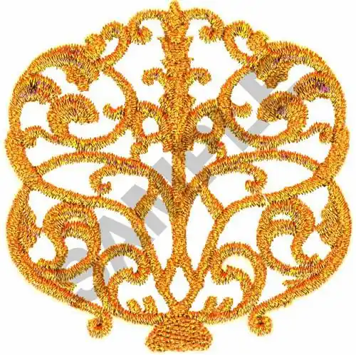 SCROLL Embroidery Design Free Delivery