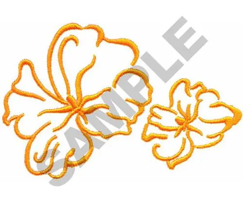 Flower Outline Embroidery Design Price Cut