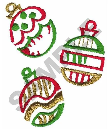 Same Day Shipping CHRISTMAS ORNAMENTS Embroidery Design