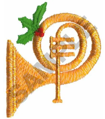 Best Choice CHRISTMAS HORN Embroidery Design