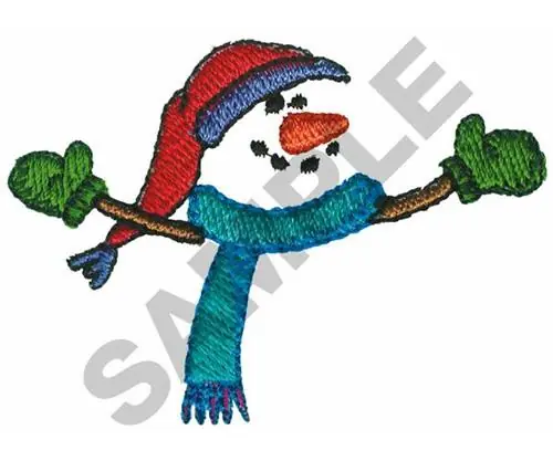 SNOWMAN FACE Embroidery Design Buy Direct