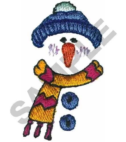 SNOWMAN FACE Embroidery Design Low Price
