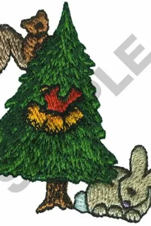 Affordable TREE WITH ANIMALS Embroidery Design