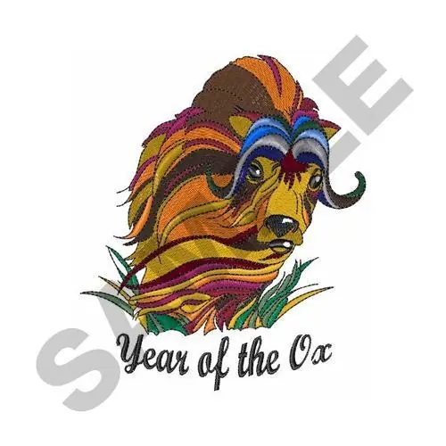 Handmade YEAR OF THE OX Embroidery Design