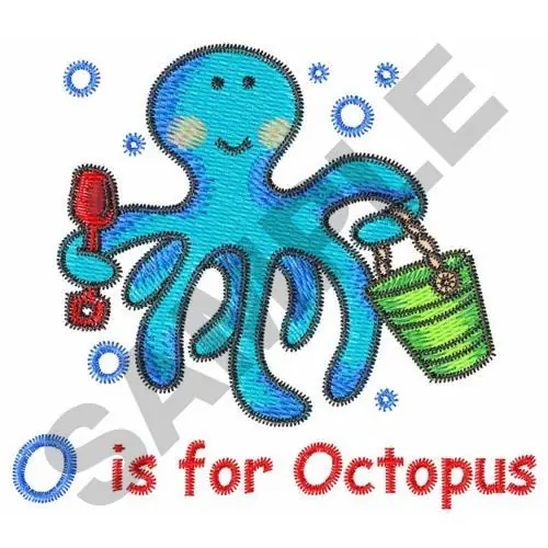 Factory Price OCTOPUS AT BEACH Embroidery Design