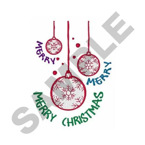 MERRY CHRISTMAS Embroidery Design High Quality