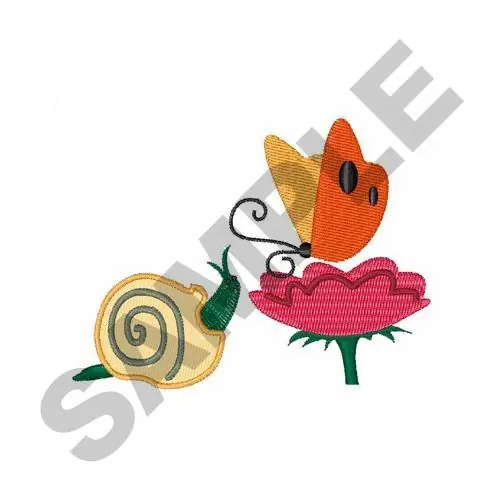 Discount BUTTERFLY FLOWER SNAIL Embroidery Design