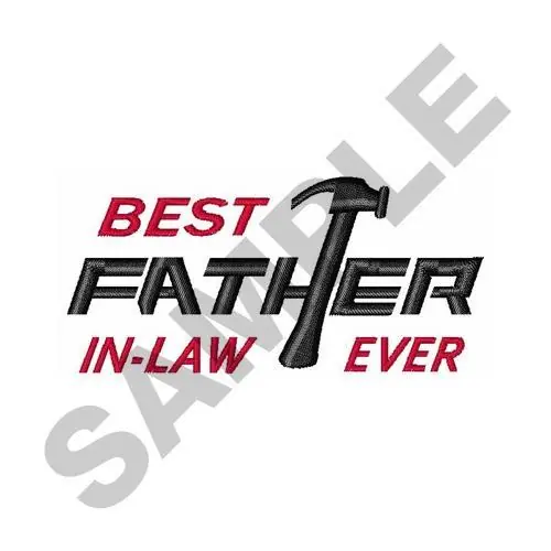 BEST FATHER IN LAW Embroidery Design While Supplies Last