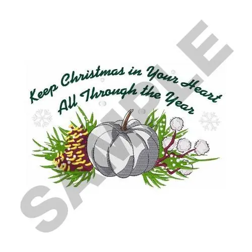 CHRISTMAS IN YOUR HEART Embroidery Design Trending