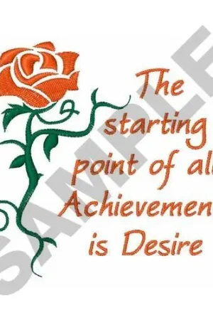 ACHIEVEMENT IS DESIRE Embroidery Design Must Have
