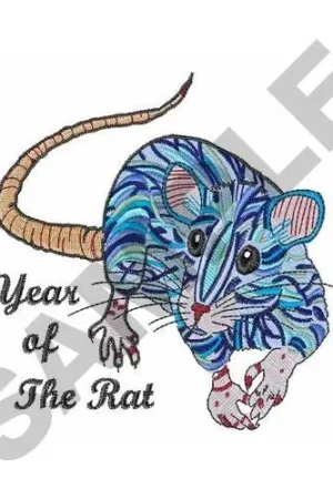 YEAR OF THE RAT Embroidery Design Trusted Brand