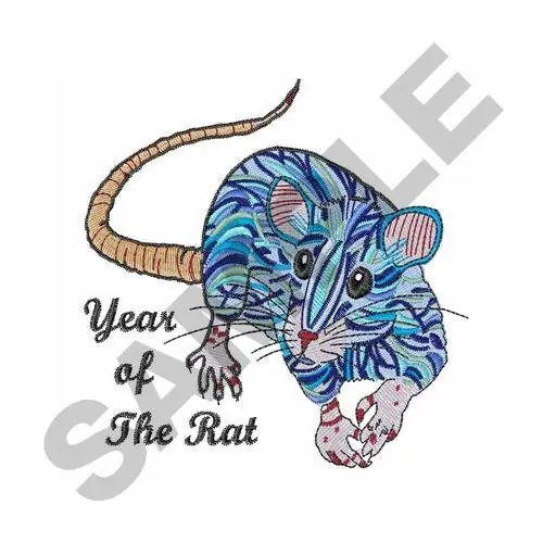 YEAR OF THE RAT Embroidery Design Trusted Brand