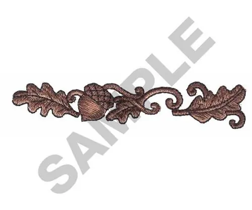 ACORN AND LEAVES Embroidery Design Affordable