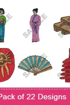 Authentic Far East 1 Embroidery design pack by Great Notions, Embroidery Packs on EmbroideryDesigns.com