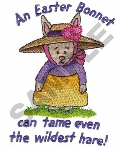 AN EASTER BONNET CAN TAME... Embroidery Design Certified